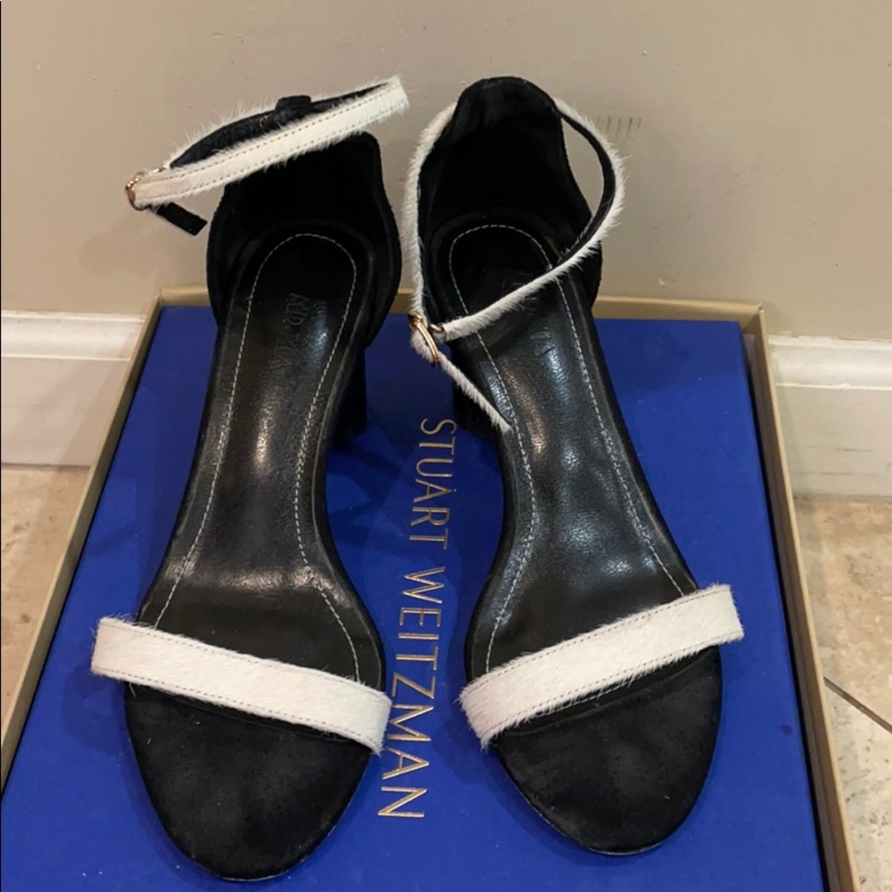 Designer brand minimalism white stripe sandal